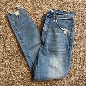 Abercrombie & Fitch Light Blue Distressed Skinny Jeans